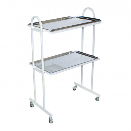 Інструментальний столик медсестри СІ-3 Viola столик медичний пересувний із двома полицями з неіржавкої сталі