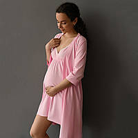 Халат для вагітних і годуючих мам Мамин Дім 25316 Рожевий XXL