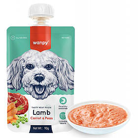 Wanpy (Ванпі) Lamb Carrot & Pea крем-суп для собак ЯГНЯ З МОРКВОЮ 90г