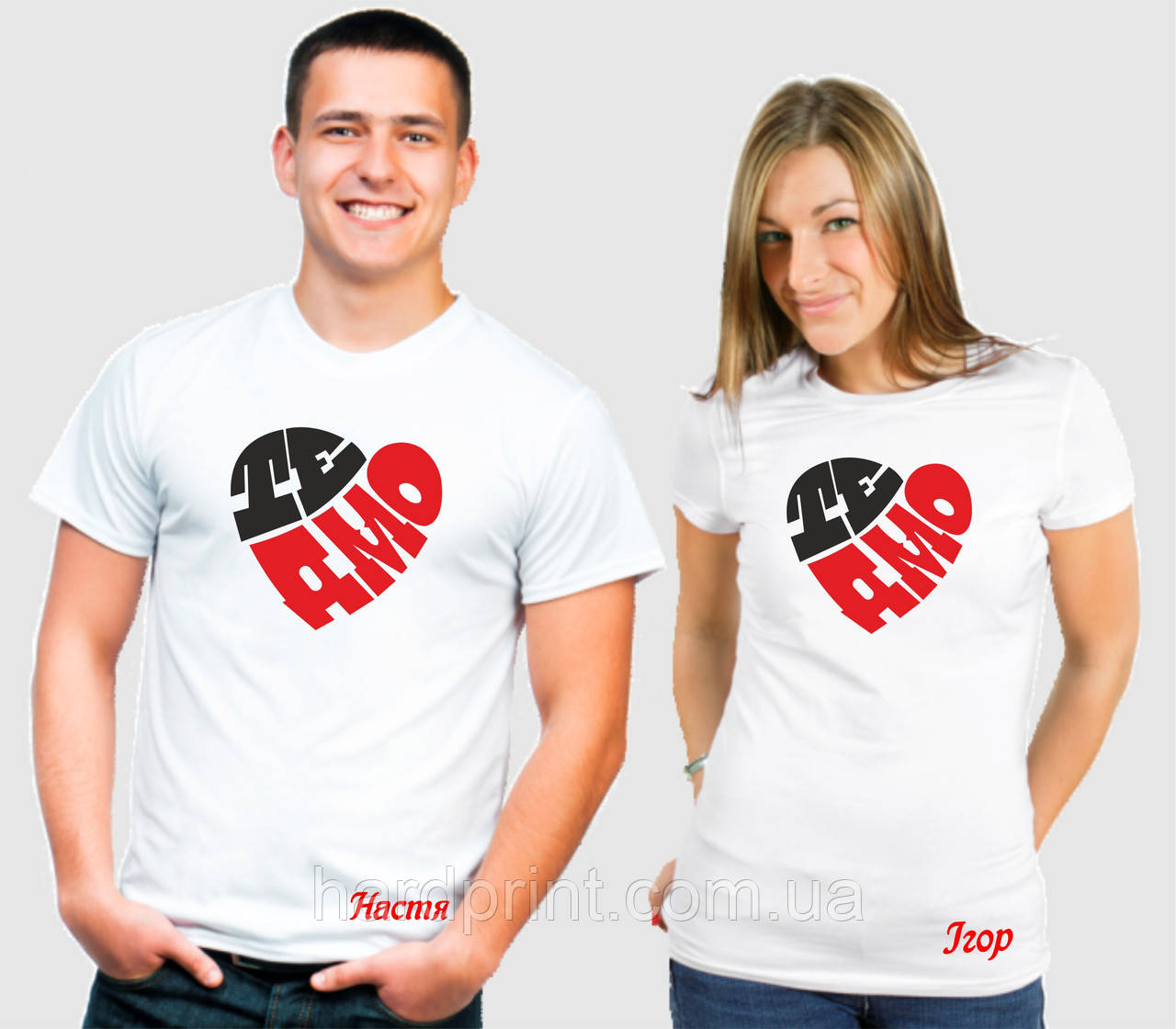 Парні футболки для двох. Футболка для закоханих. Принт  Te Amo. Всі розміри є в наявності., фото 1