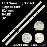 LED подсветка Samsung TV 48" 2013ARC48_3228N1_6_REV1.1 48VLE4520BF, 48VLE5430BP, 48VLE6420BH, 48VLE4520BM 2шт
