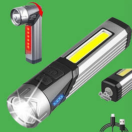 Ліхтар BL 508-OSL+COB white+red (Li-Ion акумулятор, поворот на 90º, магніт, ЗУ Type-C)