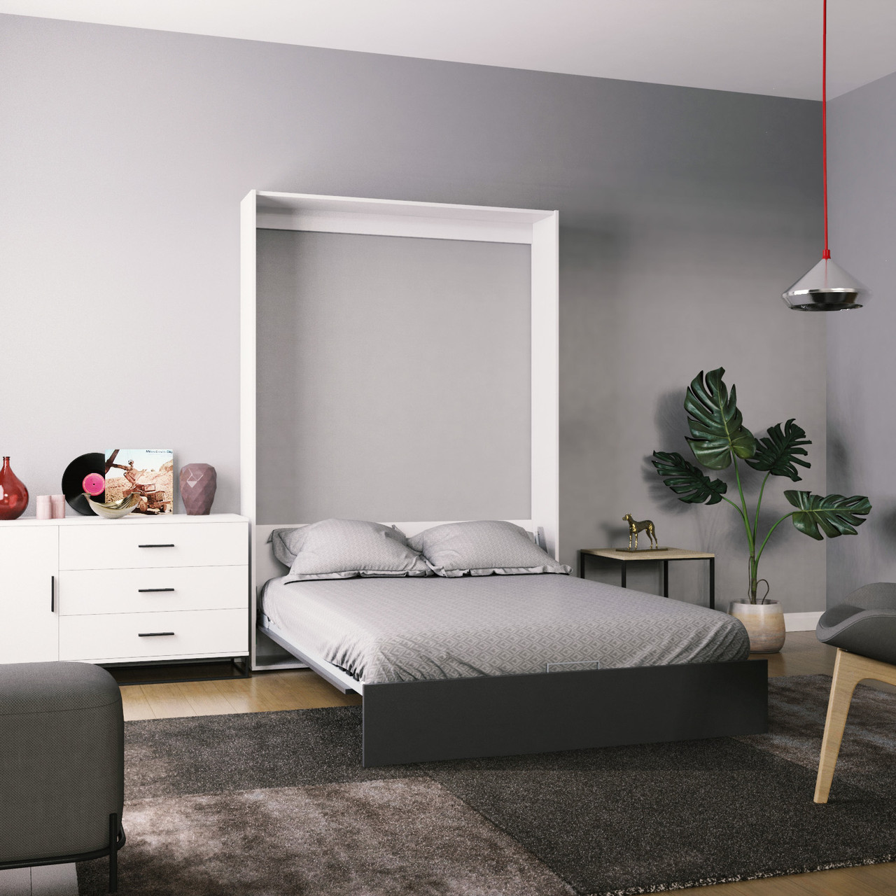 Ліжко-трансформер Mitra 140*200 см Білий/Антрацит ТМ ARTinHEAD