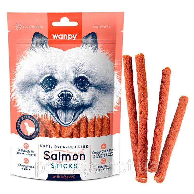 Wanpy (Ванпі) Salmon Sticks ласощі для собак палички ЛОСОСЬ 100г