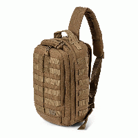 Сумка-рюкзак однолямочная 5.11 TACTICAL RUSH MOAB 8,тактическая прочная сумка с одной лямкой койот НАТО на 13л