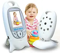 Відеоняня Baby Monitor VB601 з двухстороннім зв'язком і 8 колибельними + термометр Біла (10120)