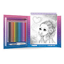 Набір для творчості Розмальовка з водою Зоряна акварель Watercoloring Book Set Nebulous Stars 11133