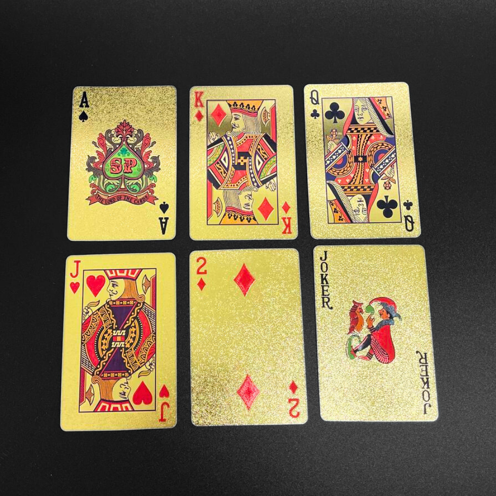 Качественные пластиковые игральные карты 54 шт, Пластиковые карты для покера XINLIYE Золотые (4567) - фото 10 - id-p1862591262