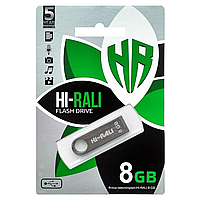 Флеш-накопичувач USB Hi-Rali 8GB Shuttle series, чорний