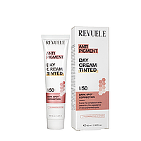 Крем для лица тональный отбеливающий Revuele Anti Pigment Day Cream Tinted SPF50 40 мл