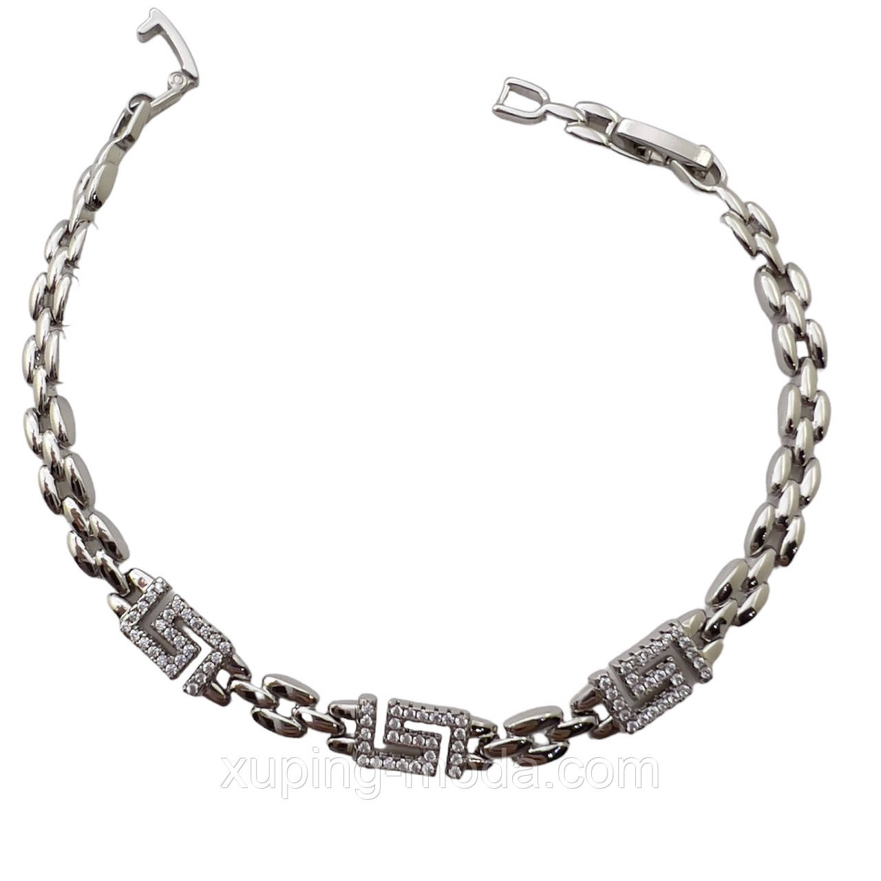 19 см х 5 мм. Браслет ксюпінг. Родій, фото 1