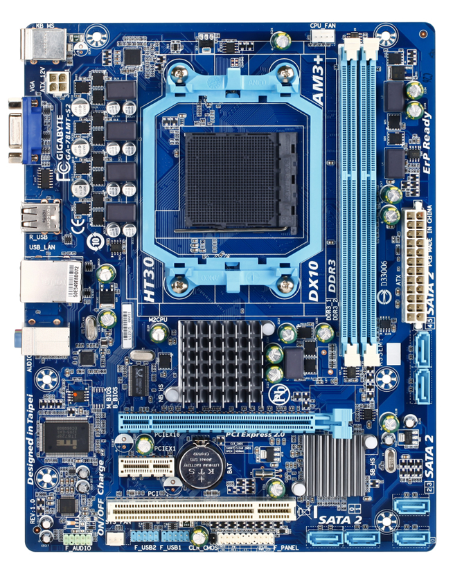 Плата AMD AM3+ / sAM3 на DDR3 ! GIGABYTE GA-78LMT-S2 REV 1.0 ! Розуміє 2-6 ЯДЕРНІ ПРОЦИ + FX СЕРЮ!