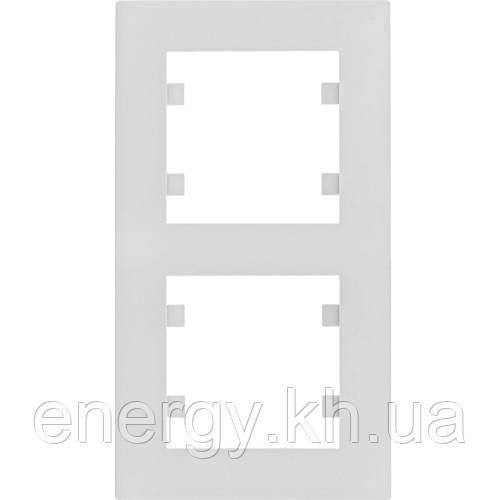 Рамка 2 пост. вертикальна Hager Lumina Intense Білий