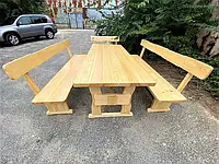 Садовая мебель с массиву древесины 2000х800 от производителя для дачи, пабов, комплект Furniture set - 10