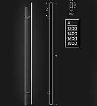 Комплект Дверна ручка Скоба нержавіюча сталь G102 600 мм, фото 4