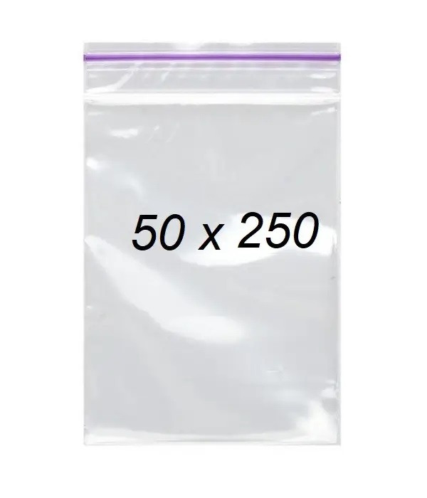 Зіп пакети 50 х 250 мм 50 мкм, пакети з замком Zip-Lock, фото 1