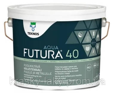 Фарба Futura Aqua 40 для металу, дерева Teknos 2,7 л