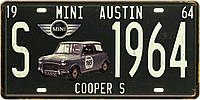 Металева табличка / постер "Mini Cooper S (S 1964)" 30x15см (ms-001138)