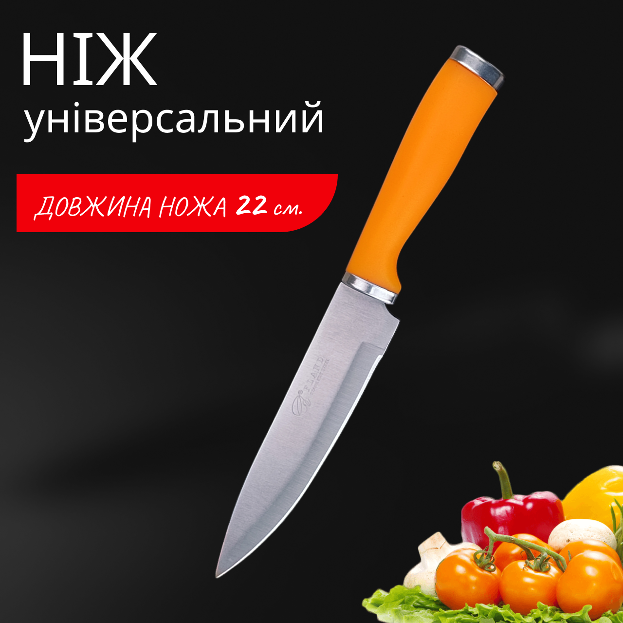 Ніж для кухні Fland 220 мм універсальний, фото 1