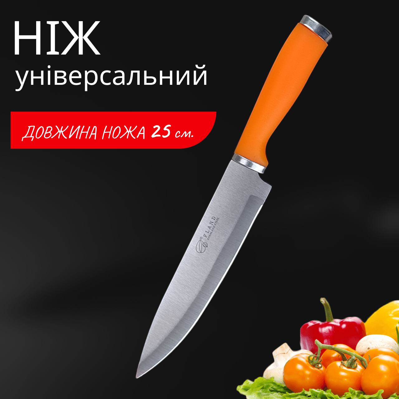 Ніж для кухні Fland 250 мм універсальний