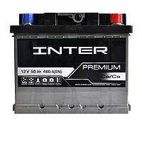 Аккумулятор автомобильный INTER Premium 50Ah 480A R+