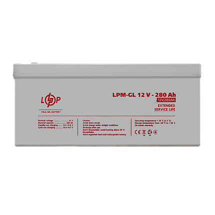 Акумулятор гелевий LPM-GL 12V - 280 Ah, фото 1