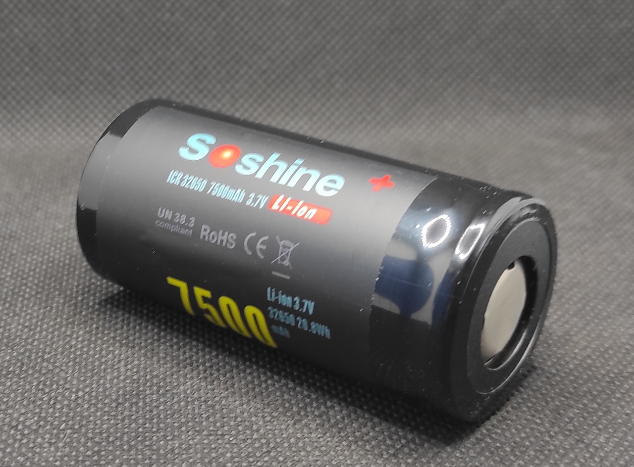Акумулятор Soshine 32650 3,7v 7500mAh ( 18A ) 1шт.