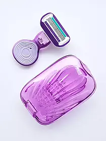 Жіноча безпечна міні-бритва на 4 леза у футлярі