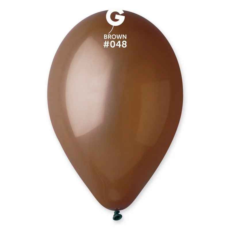 Латексна кулька Gemar коричнева(048) пастель 10"(25см) 1шт.