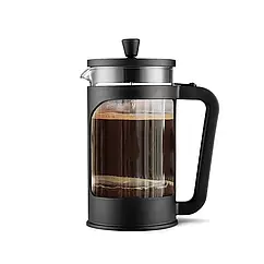 Френч прес із поршнем 15х10х23 см/1000 мл із боросилікатного скла Fissman