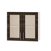 Кухонный модуль Оптима Верх витрина ВВ10-800 Дуб Сонома Трюфель Белый 80х30х72 см