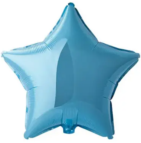 Фольгована кулька "Зірка" блакитна металік 18"(45см) 1шт.
