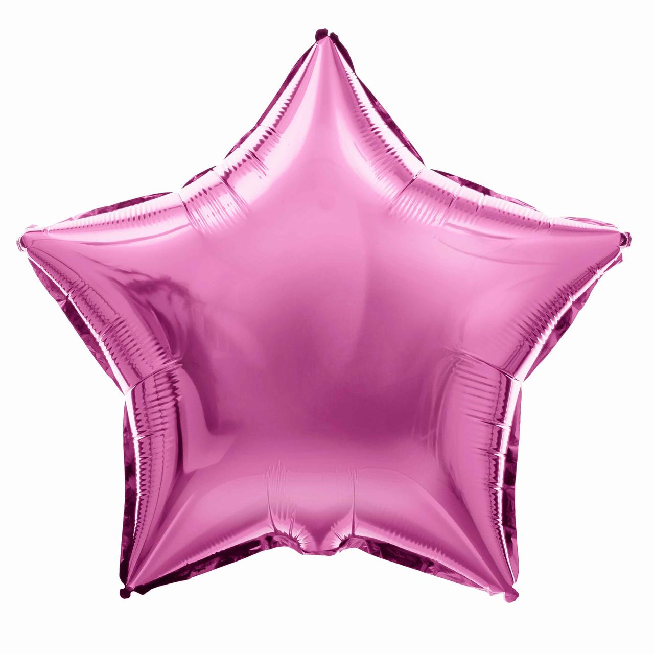 Фольгована кулька "Зірка" рожева металік 18"(45см) 1шт.
