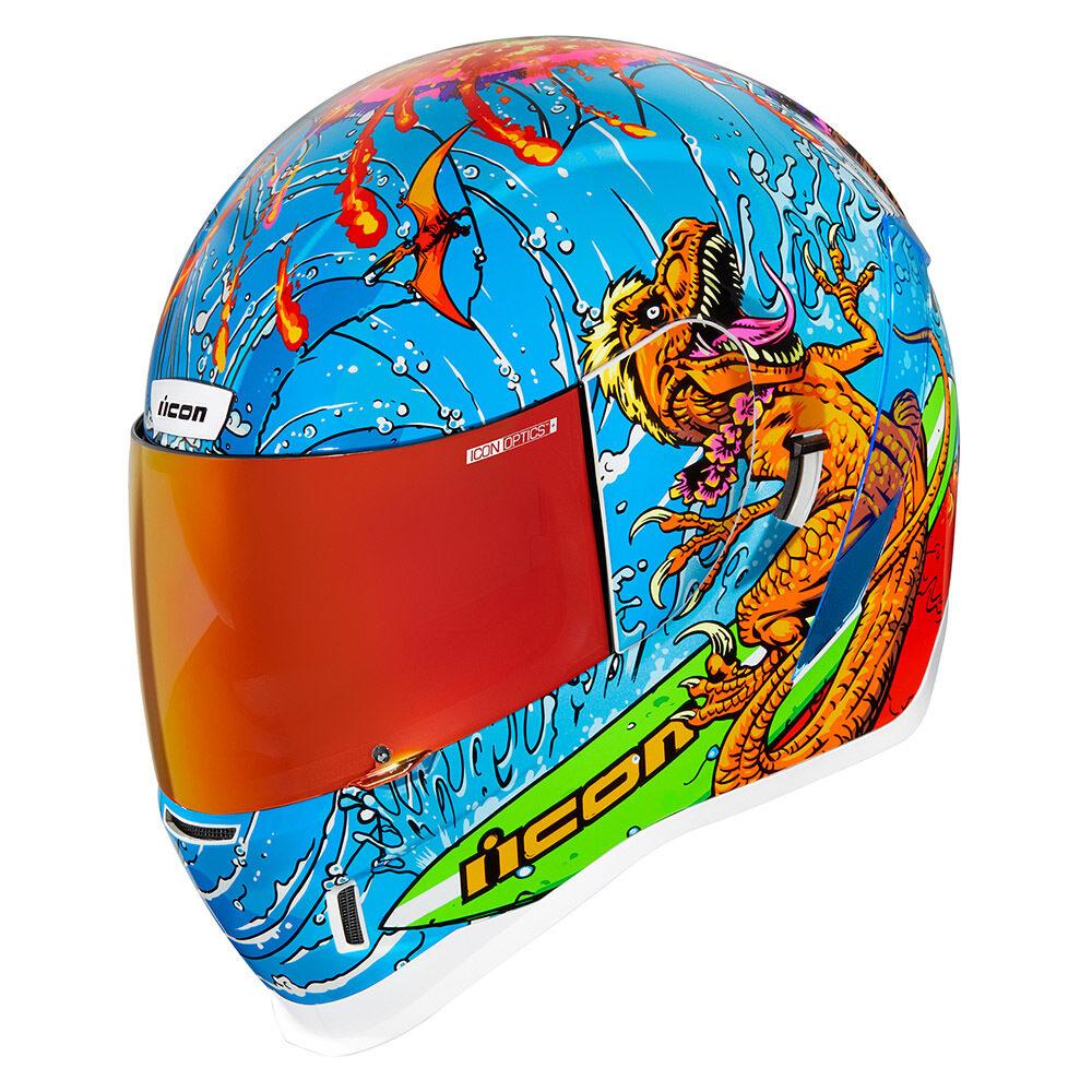 МОТОШОЛОМ ЗАКРИТИЙ ICON AIRFORM DINO FURY КОЛІР BLUE