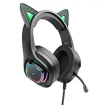 HF Stereo Hoco W107 Cute Cat Ears Elf (6931474791269), фото 3