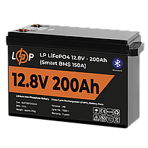 Акумулятор LP LiFePO4 12V (12,8V) - 200 Ah (2560Wh) (Smart BMS 150А) з BT пластик, фото 4