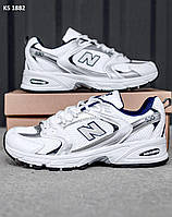 Кросівки чоловічі білі Шкіра, сітка 41 Кросівки New Balance 530 abzorb White Blue