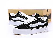 Жіночі кеди Vans Skool KNU Platform Взуття Ванс чорно-білі на високій платформі демісезон, фото 4
