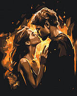 Картина для розмальовки за номерами Полум я кохання 48x60 см набір на дерев яному підрамнику акрилові фарби пензлі BS53889L