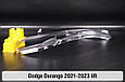 Скло фари Dodge Durango (2021-2024) III покоління рестайлінг ліве, фото 6
