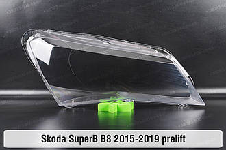 Скло фари Skoda SuperB B8 (2015-2019) III покоління дорестайлінг праве