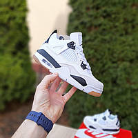 Жіночі круті кросівки Nike Air Jordan 4 SB Білі з чорним та сірим кросівки найк аір джордан 4 СБ новинка 2024