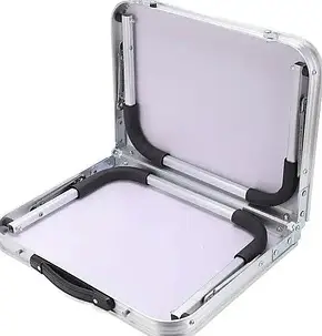 Стіл комп'ютерний складаний Коричневий. Складаний столик підставка, Легкий портативний складаний стіл для барбекю, фото 2