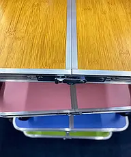 Стіл комп'ютерний складаний. Складаний стіл для кемпінгу, Легкий портативний складаний стіл для барбекю, фото 5