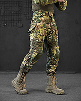Демисезонные тактические брюки мультикам рип стоп для военных, Камуфляжные штаны с наколенниками для зсу весна