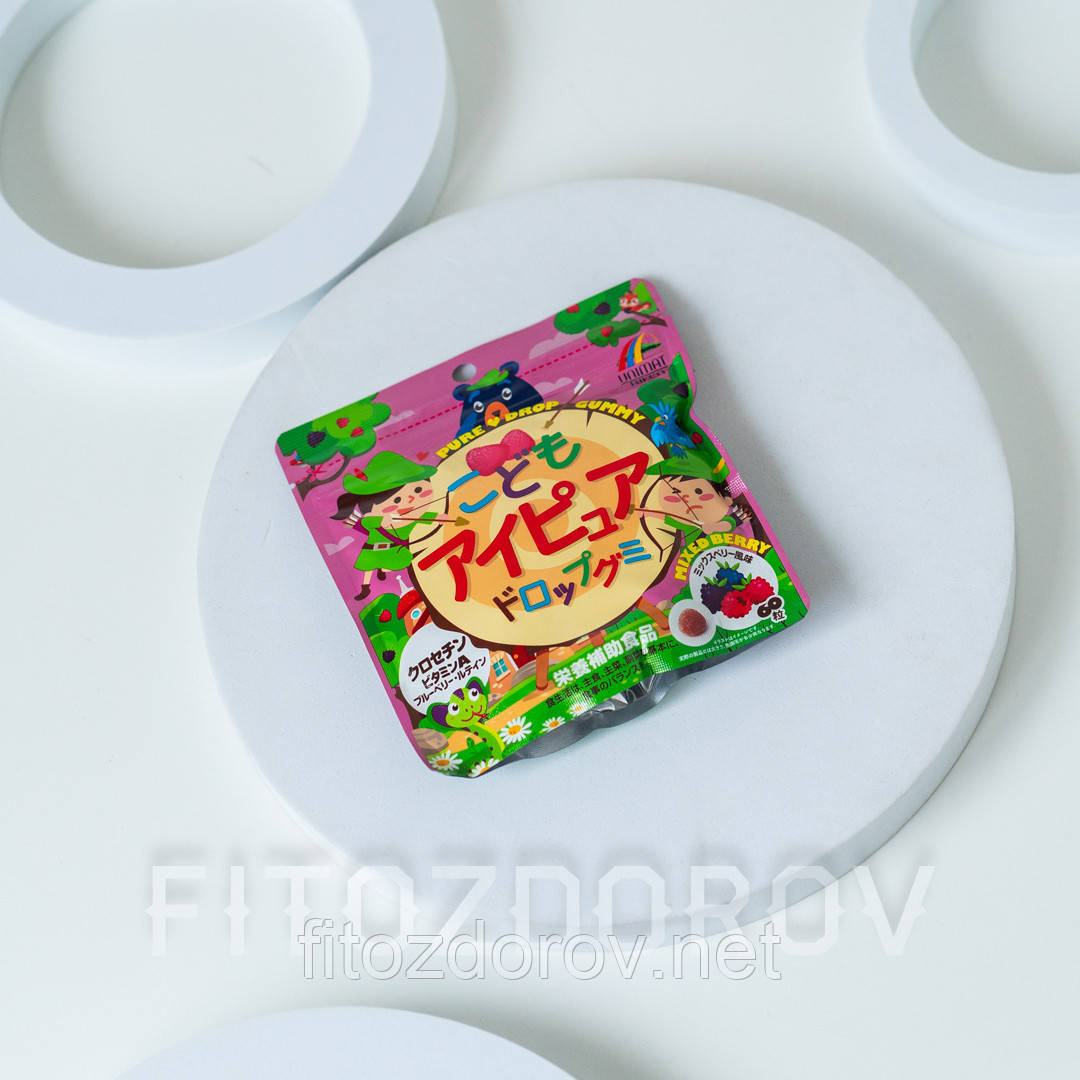 Дитячі вітаміни для покращення зору Eye Pure Drop Gummy  Unimat Riken