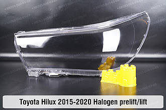 Скло фари Toyota Hilux Halogen (2015-2020) VIII покоління дорестайлінг рестайлінг ліве