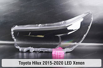 Скло фари Toyota Hilux Xenon LED (2015-2020) VIII покоління дорестайлінг рестайлінг ліве