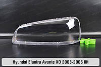 Стекло фары Hyundai Elantra Avante XD (2003-2006) III поколение рестайлинг левое