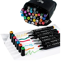 Набор маркеров (80 маркеров) для рисования, Набор цветных маркеров для художников